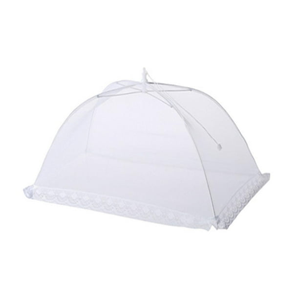 Cubierta de malla para alimentos, sombrilla plegable portátil para tartas, red de comida para parques, restaurantes, bandejas de frutas,