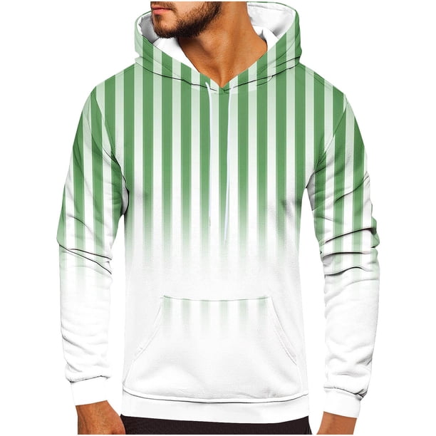 Sudadera con capucha para hombre, estilo casual, a la moda, con cuello redondo, bolsillos y estampado degradado, sudadera de manga larga con capucha, blusa de poliéster para hombre
