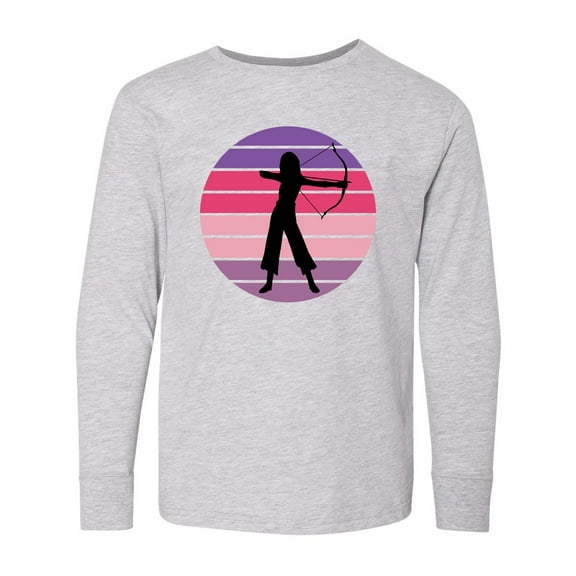 Inktastic Archery Bowhunting Female Archer Long Sleeve Youth T-Shirt