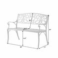 thumbnail image 5 of Vulcan Decatur 40-Inch Aluminum Outdoor Patio Bench, 5 of 6