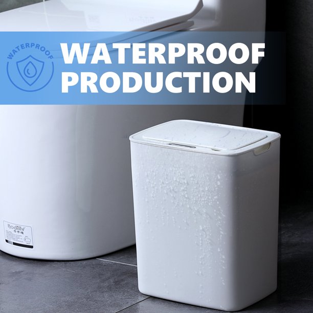 Holdpeak 3.7 gal /14L Touchless Trash Can,Automatic Garbage Can for