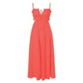 thumbnail image 4 of Sngxgn Women's Full Slips Long Spaghetti Strap Under Dress(Red,M), 4 of 5