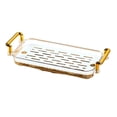 thumbnail image 2 of Ludlz Serving Tray Hollow Draining Board Nordic Style Water Cup Coffee Mug Storage Shelf for Office, 2 of 8