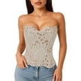 thumbnail image 2 of Women's Fashion Corset Top Sleeveless: Lace-Up Bustier for Cosplay, Burlesque Costume or Sensual Lingerie Bodyshaper, 2 of 6
