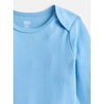 thumbnail image 4 of Wonder Nation Baby Boys' Solid Bodysuit with Long Sleeves, 3-Piece, Sizes 0M-24M, 4 of 4