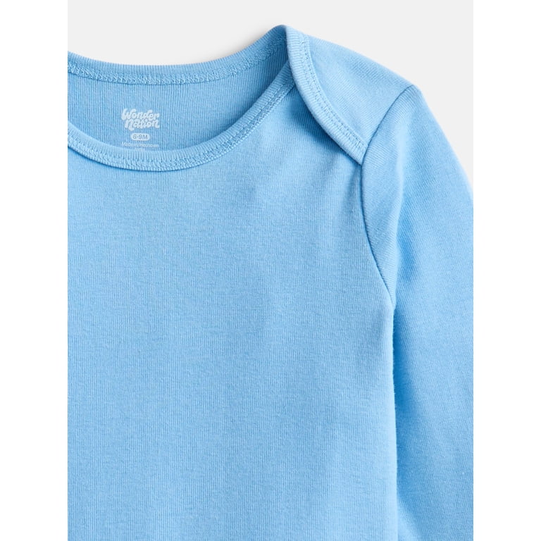 Wonder Nation Baby Boys' Long-Sleeve Bodysuit 3-Pack photo 4