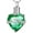 Green, variant on Crystal Urn Necklace Heart Memorial Keepsake Pendant Ash Holder Cremation Jewelry for Ashes