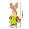 thumbnail image 3 of HLONK Handmade DIY Woven Straw Bunny Craft Kit – Easter Decoration Couples Activity Home For Adults, 3 of 4