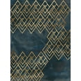 thumbnail image 2 of Vess, June Erica 12x14 Black Ornate Wood Framed with Double Matting Museum Art Print Titled - Deco Pattern in Blue IV, 2 of 4