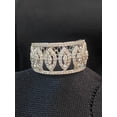 thumbnail image 5 of Pave 0.76 Cts Round Brilliant Cut Diamonds Split Wide Wedding Band Ring In Hallmark 14K White Gold, 5 of 13