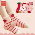 thumbnail image 2 of SHX Girls Toddler Kids Socks Cute and Fun Cotton Crew Socks 5 Pair 1-3 Years Old Children, 2 of 7