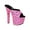 FUCHSIA, variant on ELLIE 711-GAZE Women's 7" Heel Mule Slide Platform Sandals With Star Print