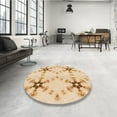 thumbnail image 4 of Ahgly Company Tapis d'Intérieur Lavables en Machine, Rectangle Transitionnel Doré Blond Doré, 5' x 7', 4 of 7
