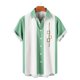 thumbnail image 3 of Camisas s Para Hombre De Vestir Camisas hawaianas informales de verano para hombre, camisas de manga corta con botones estampados para la playa y bolsillo (Green, 3XL), 3 of 5