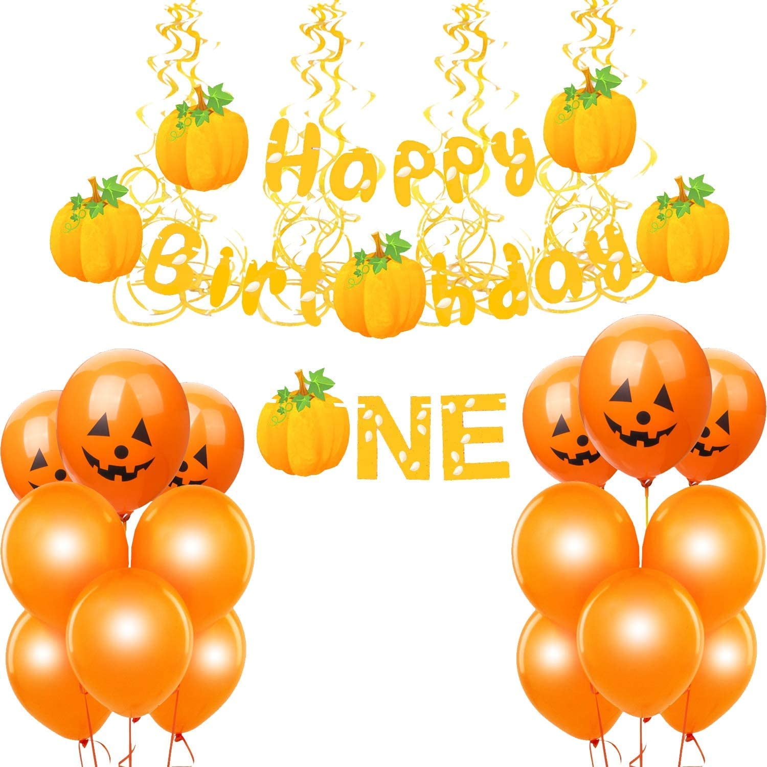 Fall Pumpkin Happy Birthday Banner for Thanksgiving Fall Pumpkin Themed Birthday Party Decorations Supplies Fall Pumpkin Happy Birthday Banner for Thanksgiving Fall Pumpkin Themed Birthday Party Decorations Supplies