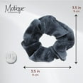 thumbnail image 5 of Velvet Solid Scrunchies - Set of 2-Grey, 5 of 5