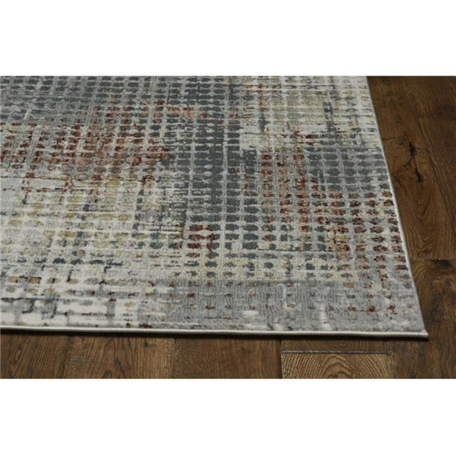26 Po X 83 Po X 0,25 Po de Polypropylène Gris/brique et Tapis de Polyester