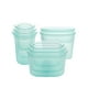 thumbnail image 1 of Bolsas de almacenamiento de alimentos con cierre de cremallera, juego completo de 8 bolsas de silicona, color verde azulado, 1 of 6