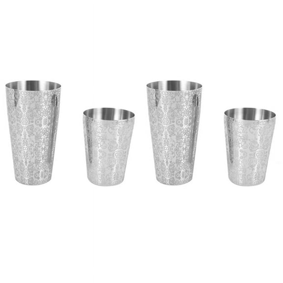 2X Cocktail Shaker Boston Shaker 304 Stainless Steel Barra de Ferramentas Engraving Boston Cocktail Shaker Tin Set