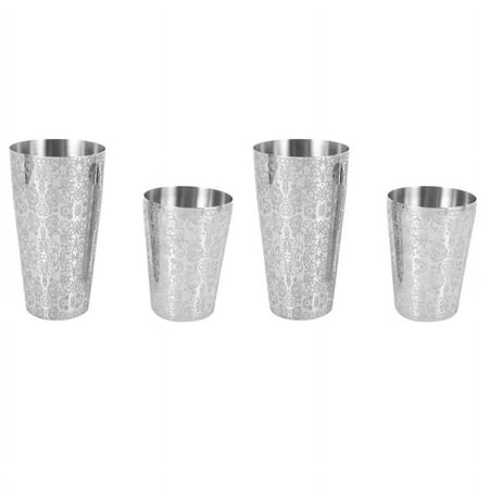 

2X Cocktail Shaker Boston Shaker 304 Stainless Steel Barra de Ferramentas Engraving Boston Cocktail Shaker Tin Set