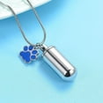 thumbnail image 3 of Dog/Cat Paw Pet Cremation Urn Necklace For Ashes Stainless Steel Cylinder Memorial Urn Jewelry Necklace Holder Keepsake Pendant, 3 of 6
