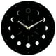 thumbnail image 1 of Reloj de pared de madera luminoso con fase lunar, silencioso, sin pilas, 1 of 7