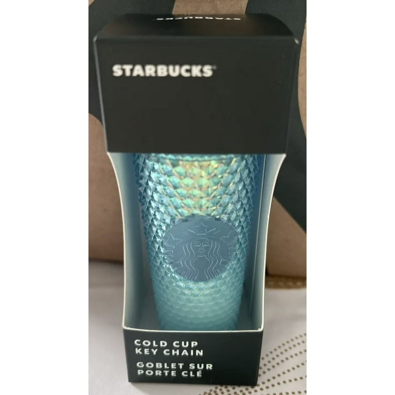 Starbucks Holiday Mint Green Waxberry Ombre Bling Studded Cup Set  w/Keychain