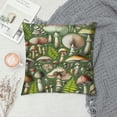 thumbnail image 2 of Leisuo  Mushroom Throw Pillow Covers Various Mushrooms Green Pink Decorative Pillows Soft Cushion Cases for Couch Sofa Bed Home Decor, 2 of 5