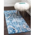 thumbnail image 3 of Unique Loom Basilica Collection Area Rug - Malasana (2' 2" x 6' 1" Runner Blue/Beige), 3 of 7