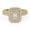 Yellow Gold, variant on Double Halo Solitaire Bridal Set Ring for Women, 1 Cttw Emerald And Round Lab Grown Diamond Engagement Wedding Ring 10K Solid White Gold F-G, VS-SI Quality Ring Size-10