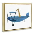 thumbnail image 4 of Stupell Industries Giraffe Pilot in Airplane Transportation Painting Gold Floater Framed Art Print Wall Art, 21 x 17, 4 of 10