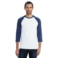 thumbnail image 1 of Hanes Men's 4.5 oz., 60/40 Ringspun Cotton/Polyester X-Temp Baseball T-Shirt - 42BA, 1 of 4