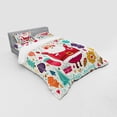 thumbnail image 2 of Ambesonne Christmas Bedding Set 4 Pcs, Vintage Santa, Queen, Multicolor, 2 of 2