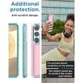 thumbnail image 3 of KOMI for Samsung Galaxy S24/S25 Case with Glass Screen Protector,Heavy Duty Drop Protection Full Body Rugged Shockproof Military Protective Tough Durable Cover for Galaxy S24/S25 6.1" 5G 2025 Pink, 3 of 5