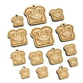 thumbnail image 1 of Cute and Kawaii Hipster Avocado Toast Bread Wood Mini Charms Shapes DIY Craft Jewelry - No Hole - Various Sizes (16pcs), 1 of 7