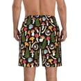 thumbnail image 3 of KLL Mushrooms Men's Casual Summer Beach Shorts Hawaiian Shorts with Pockets-Large, 3 of 5