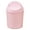 Pink, variant on HWHCGZ 1Pcs Mini Small Round Plastic Trash Can with Lid Multi Function Household Shake Lid Type Waste for Home, Office, Kitchen, Vanity Tabletop, Bedroom, Bathroom (Purple)