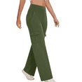 thumbnail image 2 of Seductiva Yoga Lightweight Yoga Cargo Pants Women Wide Leg Pants with Pockets High Waist Stretch Dress Casual Business Work Travel Pants Workout Comfy, 2 of 5
