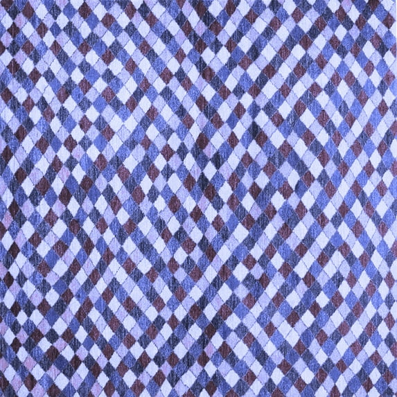 Ahgly Company Indoor Square Abstract Blue Contemporary Area Rugs, 3' Square