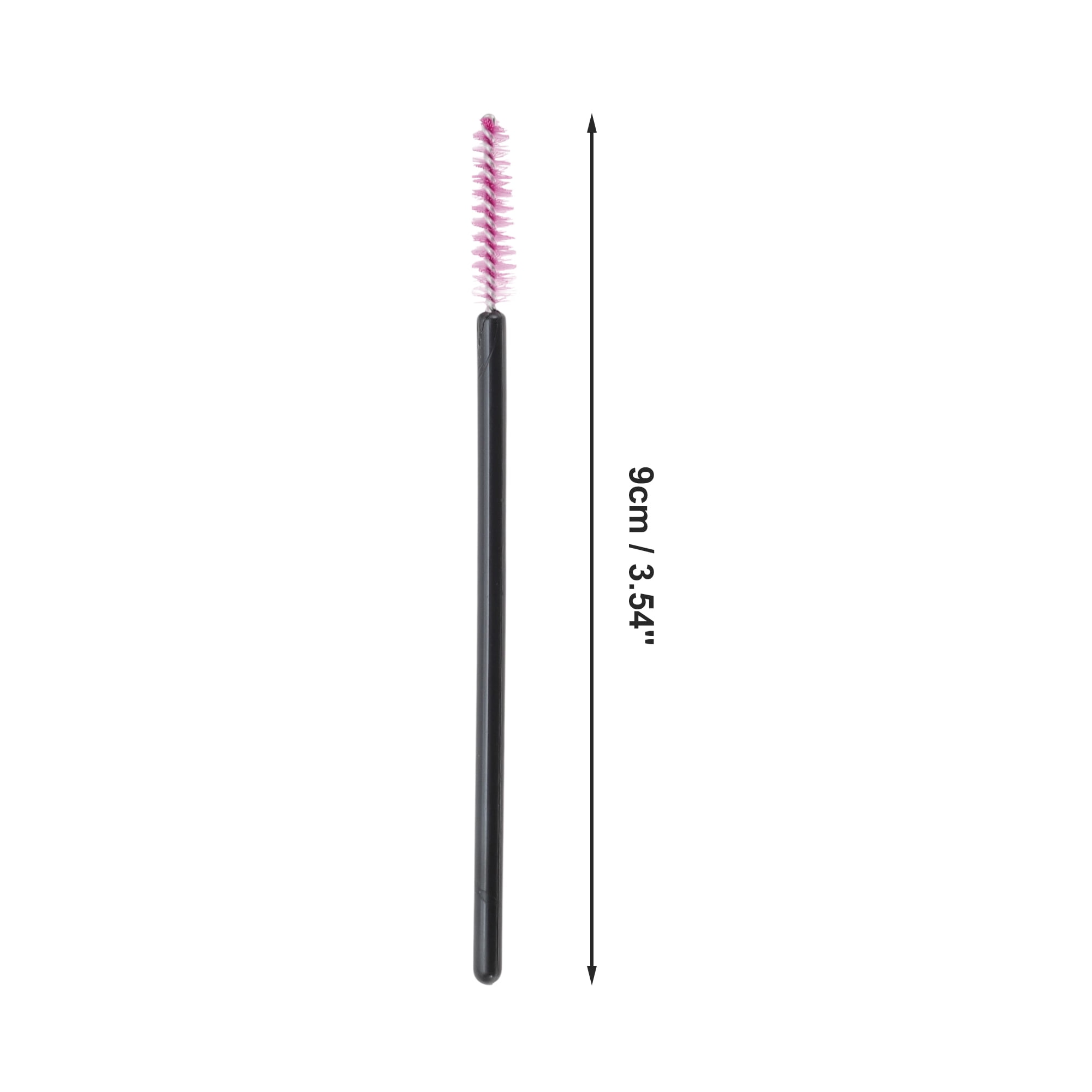 Unique Bargains 50 Pcs Disposable Eyelash Brush for Bathroom Black, Rose Red