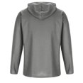 thumbnail image 3 of Htigea Clearance Mens Hoodies Long Sleeve Drawstring Lightweight Hooded Henley Shirts Hoodies Pullover Sweatshirt Today Deals Gray,XXXL, 3 of 5