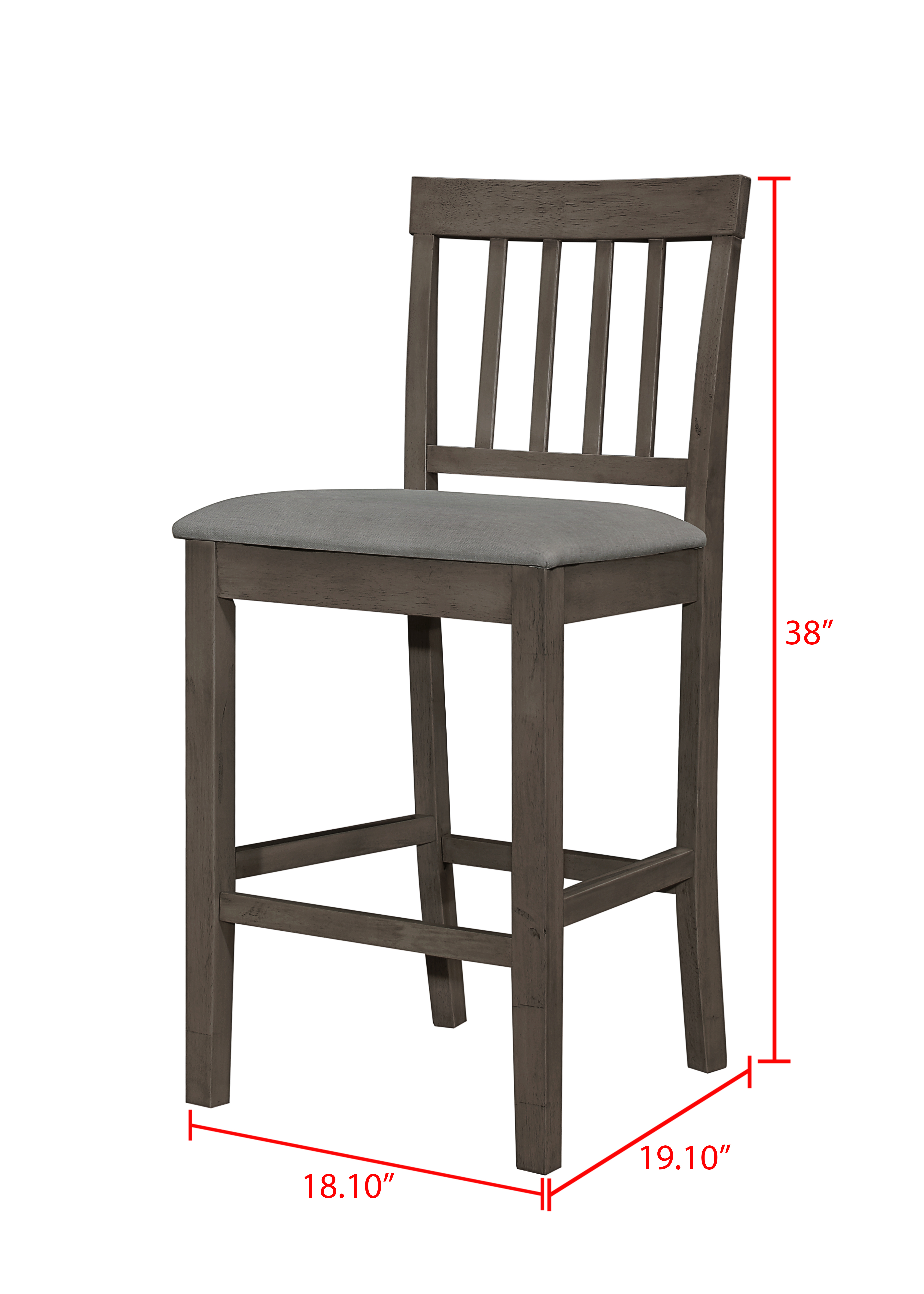 Home Design Wilder Counter Chairs (Set of 4), Taupe/ Gray