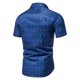 thumbnail image 4 of Camisa casual de manga corta con botones y solapa con estampado delgado para hombre Pompotops oipoqjl43369, 4 of 8