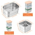 thumbnail image 2 of Sutowe 6Pcs Stainless Steel Small Snack Container Good Sealing Salad Dressing Container Easy Access Food Storage Box Stackable for School, 2 of 8