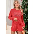 thumbnail image 5 of Corded MERRY Long Sleeve Top and Shorts Pajama Set, 5 of 10