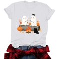 thumbnail image 5 of VKOYWKM Women's Halloween Print Tees Ghost Graphic Tees Short Sleeve Loose Fit Crew Neck Halloween Party Tshirt Casual Lightweight Spooky T-Shirt, 5 of 6