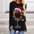 thumbnail image 2 of YUGYXL Christmas Shirts for Women Funny Xmas Long Sleeve Tunic Tops Vintage Christmas Graphic Blouse E Multicolor L, 2 of 5