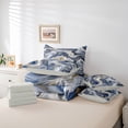 thumbnail image 6 of meiyoeat Blue Gold Marble 7 Pieces Full Size Bedding Sets For Kids,Fluid Swirl Design Full Size Bed In A Bag For Adults,Light Gray Reversible, 6 of 7