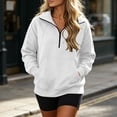 thumbnail image 7 of POROPL Womens Sweatshirts,Half Zip Pullover Oversized Fleece Sweatshirt Casual Long Sleeve with Pockets, 7 of 7