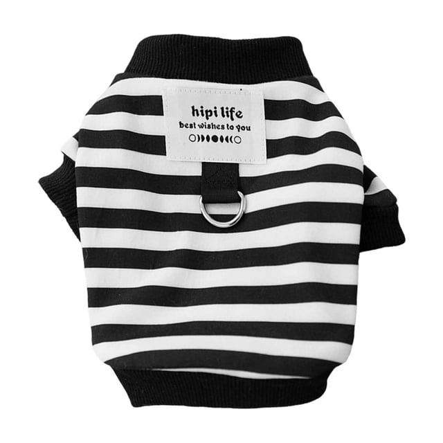 Autumn Winter Striped Pet Hoodie Pullover Cozy Cat Sweater For Small Medium Sized Feline